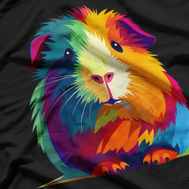 Adorable Guinea Pig Rainbow Graphic Kawaii Pet T-Shirt