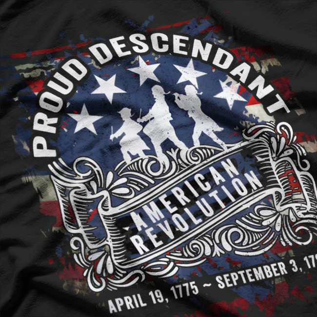 Proud Veteran Descendant – American Revolution Heritage T-Shirt
