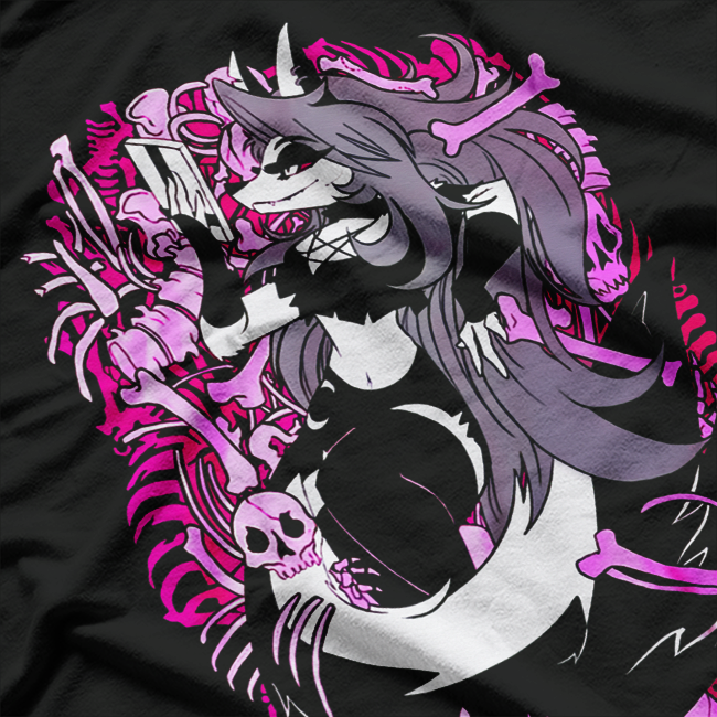 Gothic Demon Wolf – Dark Fantasy Loona Inspired Design T-Shirt