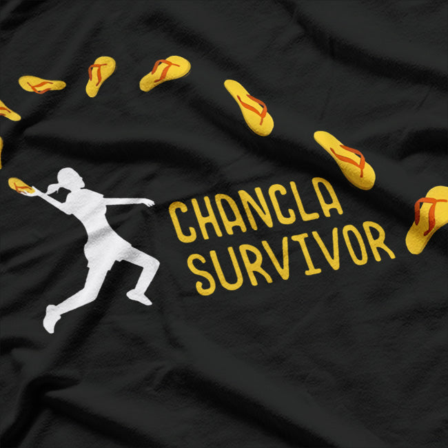 Chancla Survivor - Funny Latino Mom Discipline T-Shirt