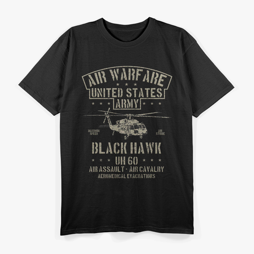 Air Warfare US Army Black Hawk Air Assault Air Cavalry T-Shirt