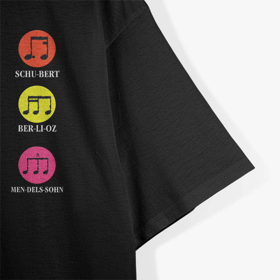 Classic Composers Celebrating Classical Music and the Timeless Art of Musical Notes T-Shirt