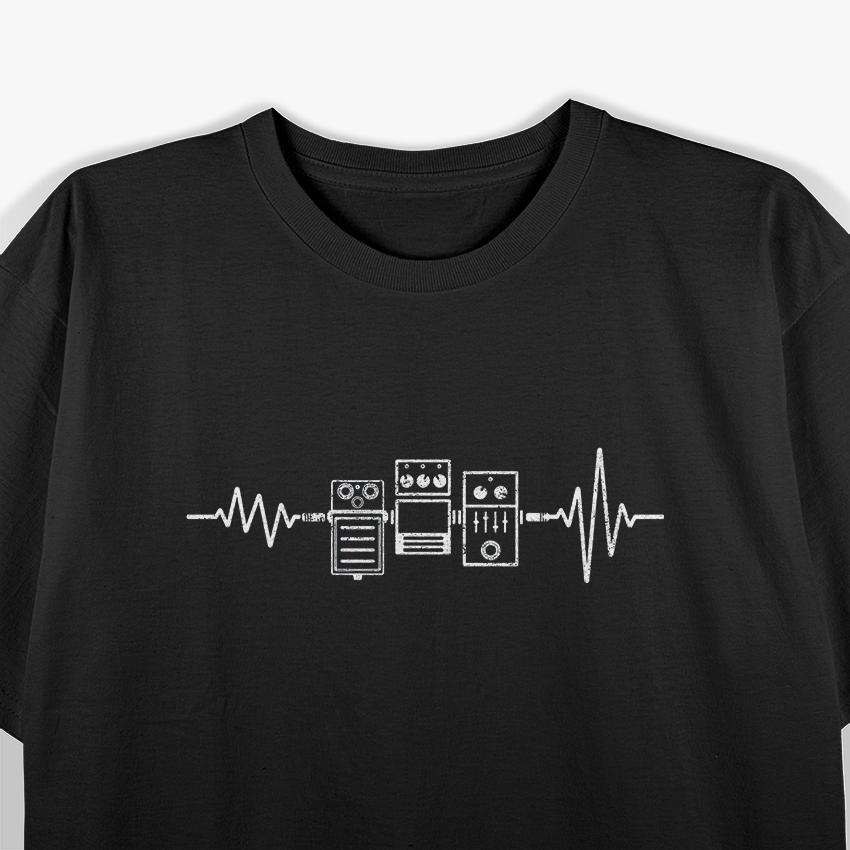Heartbeat of a Guitarist – Pedal Life Tee T-Shirt