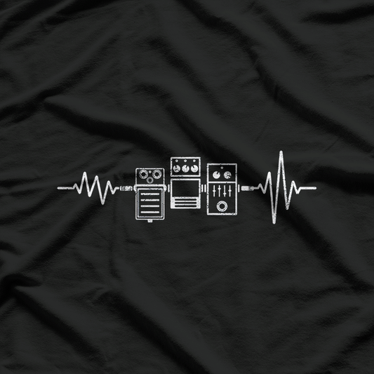 Heartbeat of a Guitarist – Pedal Life Tee T-Shirt