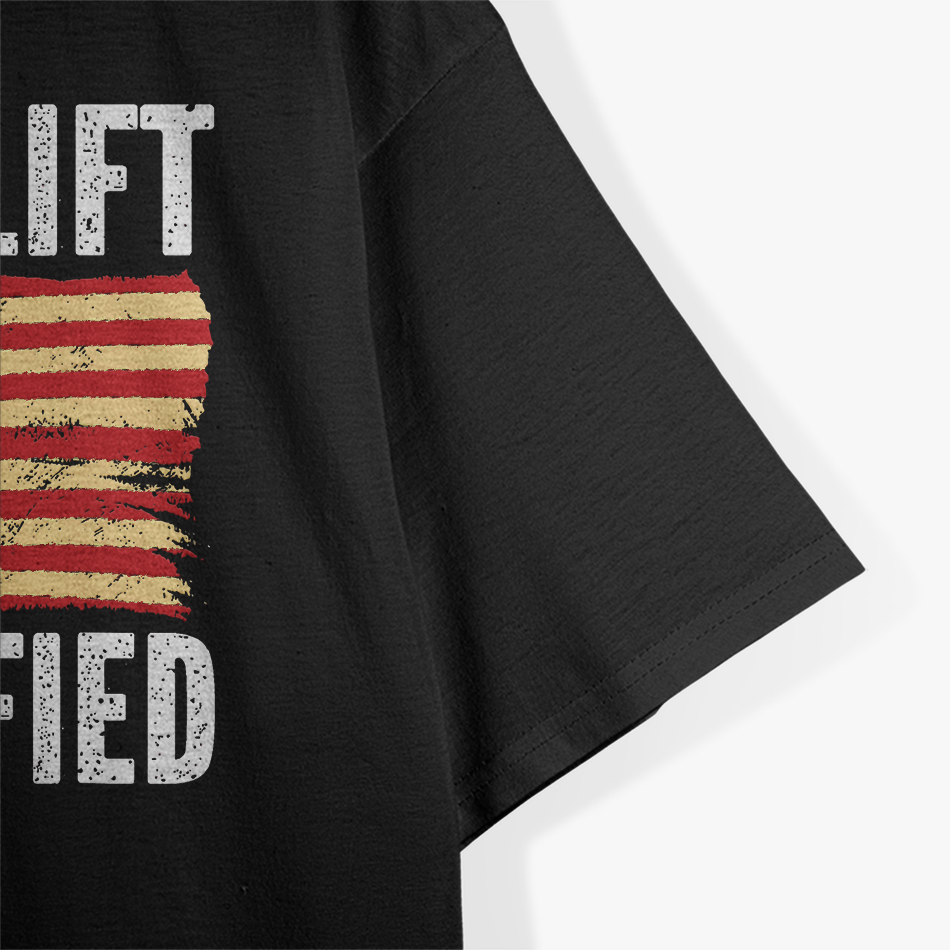 USA Flag Warehouse Forklift Certified T-Shirt