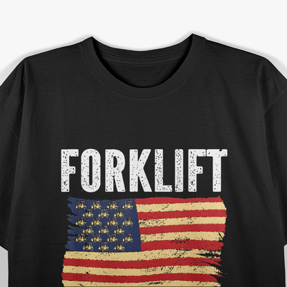 USA Flag Warehouse Forklift Certified T-Shirt