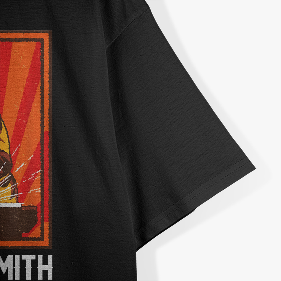 Blacksmith Hitting Metal with Hammer - The Art of Metallurgy T-Shirt