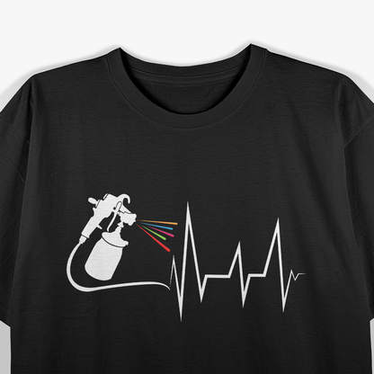 Car Painter Heartbeat Paint Gun Pulse EKG Auto Body Painter T-Shirt