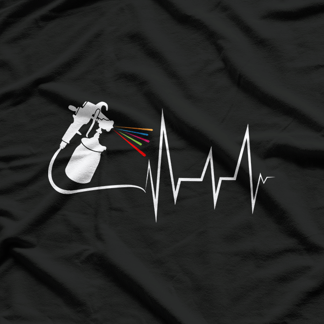 Car Painter Heartbeat Paint Gun Pulse EKG Auto Body Painter T-Shirt