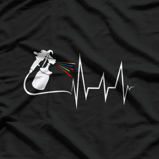 Car Painter Heartbeat Paint Gun Pulse EKG Auto Body Painter T-Shirt