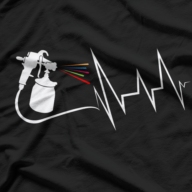 Car Painter Heartbeat Paint Gun Pulse EKG Auto Body Painter T-Shirt