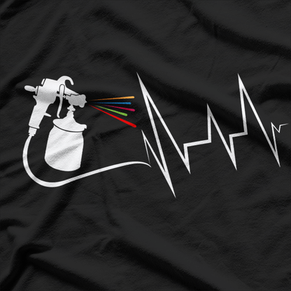 Car Painter Heartbeat Paint Gun Pulse EKG Auto Body Painter T-Shirt