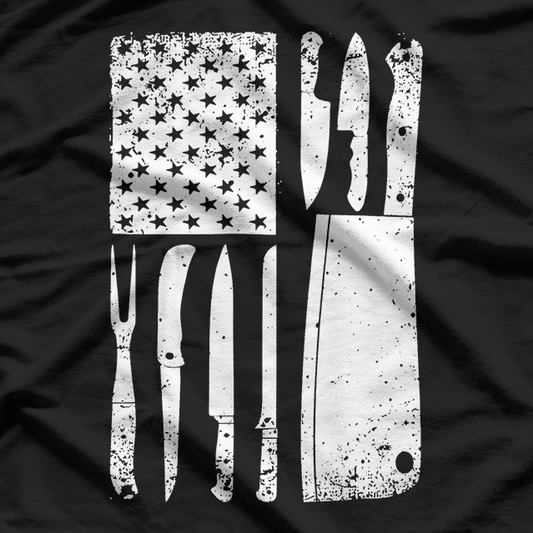 Funny Chef American Flag Design For Men Women Patriot T-Shirt