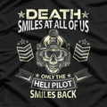 Helicopter Pilot US ARMY Aviation Skull Design T-Shirt