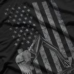 Patriotic Construction Worker Excavator Operator Digger Cool T-Shirt