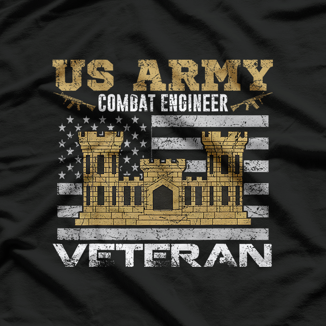 US Army, US Army Combat Engineer Veteran T-Shirt