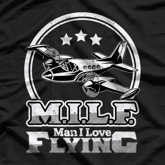 I Love Flying Airplane Aviation Pilot Design T-Shirt