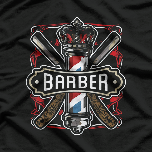 Vintage Barber Pole, Barber Gift T-Shirt