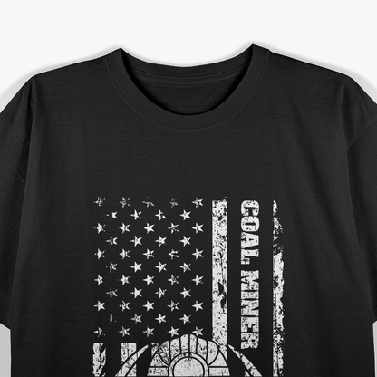 Coal Miners, Skull Coal Miners, USA Flag T-Shirt