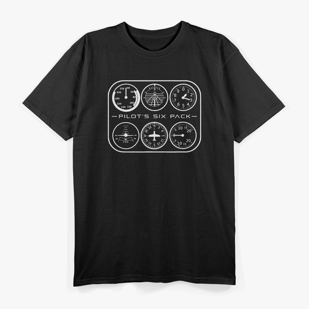 Six Pack Pilot Airplane Aviation Plane Flying T-Shirt