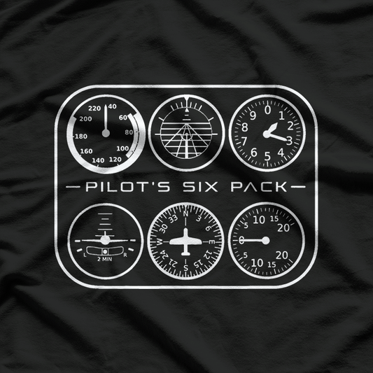 Six Pack Pilot Airplane Aviation Plane Flying T-Shirt