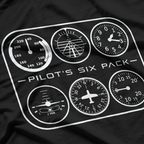 Six Pack Pilot Airplane Aviation Plane Flying T-Shirt