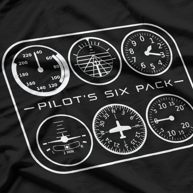 Six Pack Pilot Airplane Aviation Plane Flying T-Shirt