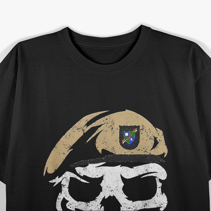Vintage Army Ranger Regiment RLTW Skull Tan Beret T-Shirt
