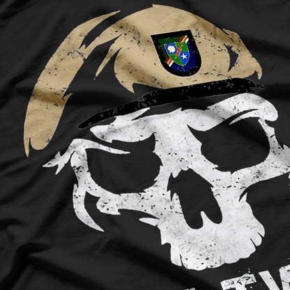 Vintage Army Ranger Regiment RLTW Skull Tan Beret T-Shirt