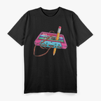 Vintage Cassette Tape Pencil 70s 80s 90s Music Mixtape Retro T-Shirt