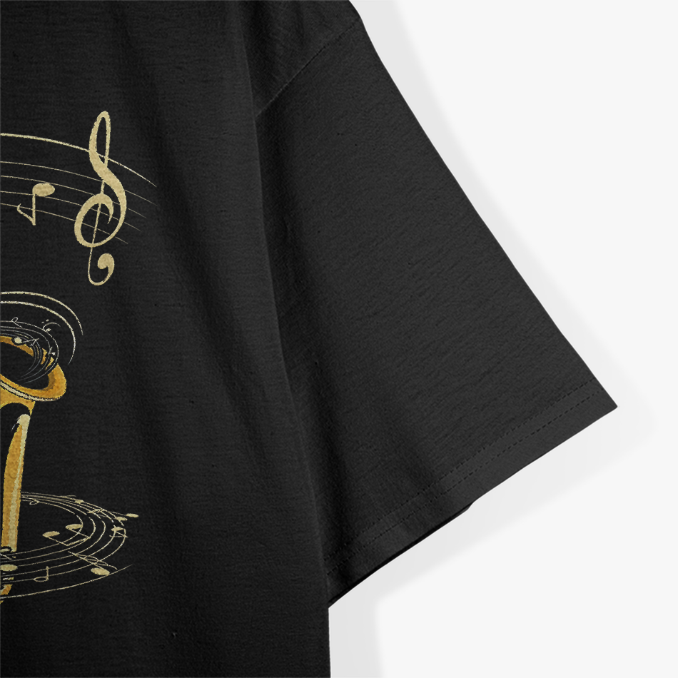 Music Notes Treble Clef Saxophonist Jazz Musician Saxophone T-Shirt