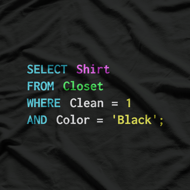 SQL for SQL programmers DBA DB T-Shirt