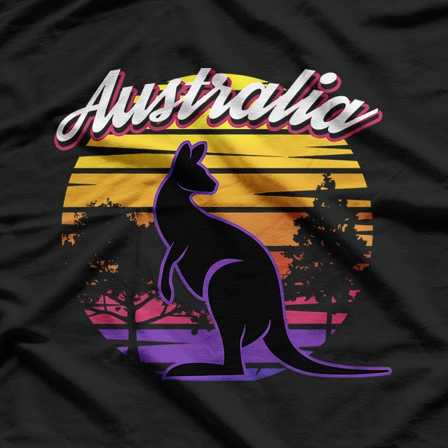 Australia Day Shirt Funny Australian Kangaroo Vintage T-Shirt