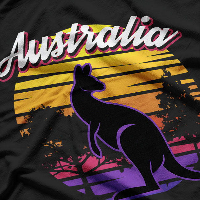 Australia Day Shirt Funny Australian Kangaroo Vintage T-Shirt