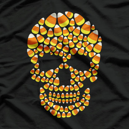 Candy Corn Skull Halloween Funny Costume T-Shirt