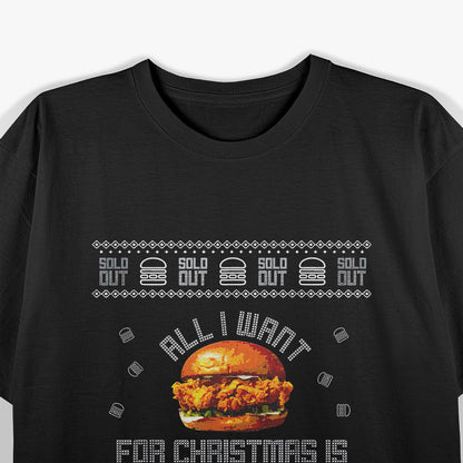 Chicken Sandwich Funny Ugly Christmas T-Shirt