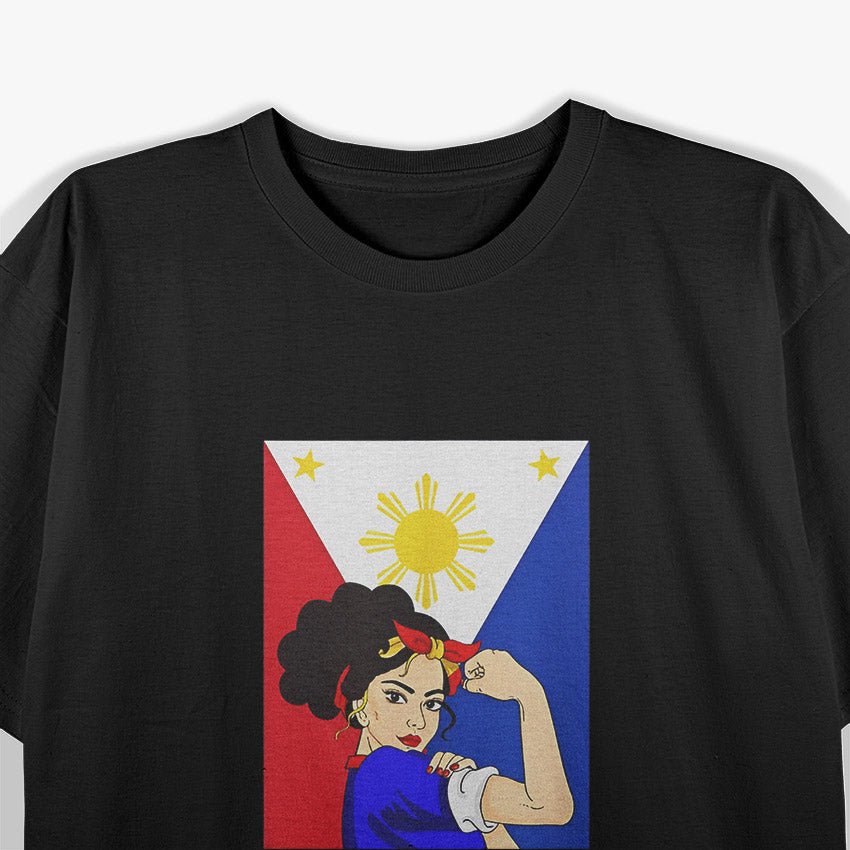 Filipino Girl Heritage Philippines Flag T-Shirt