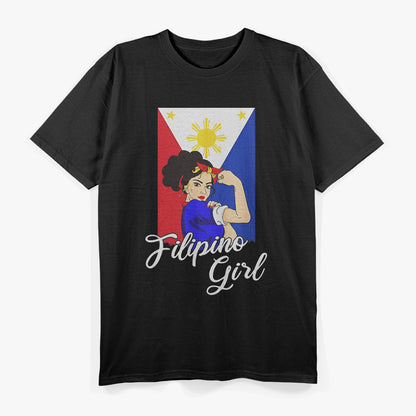 Filipino Girl Heritage Philippines Flag T-Shirt