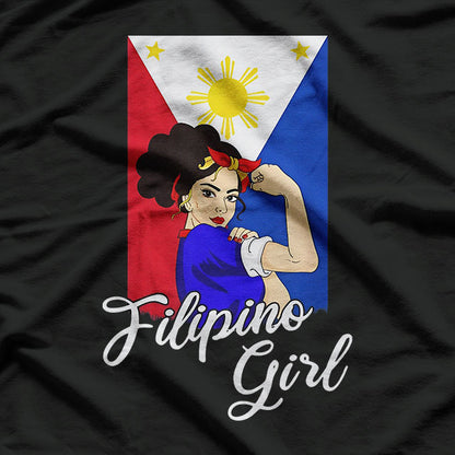 Filipino Girl Heritage Philippines Flag T-Shirt