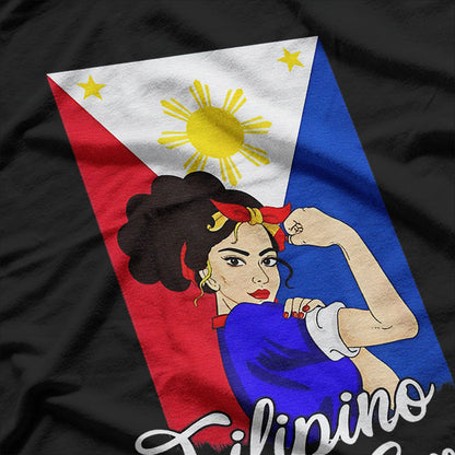 Filipino Girl Heritage Philippines Flag T-Shirt