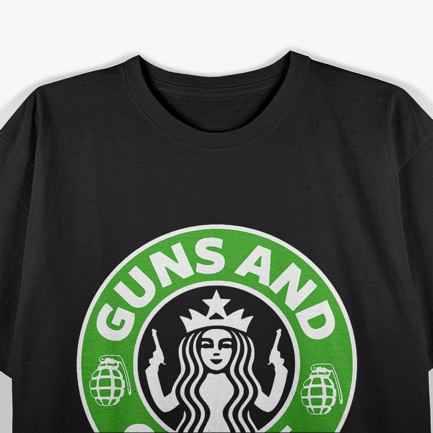 I Love Guns and Coffee, Coffee and Gun Lover T-Shirt