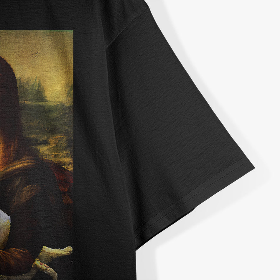 Mona Lisa With Cat Funny Vintage T-Shirt