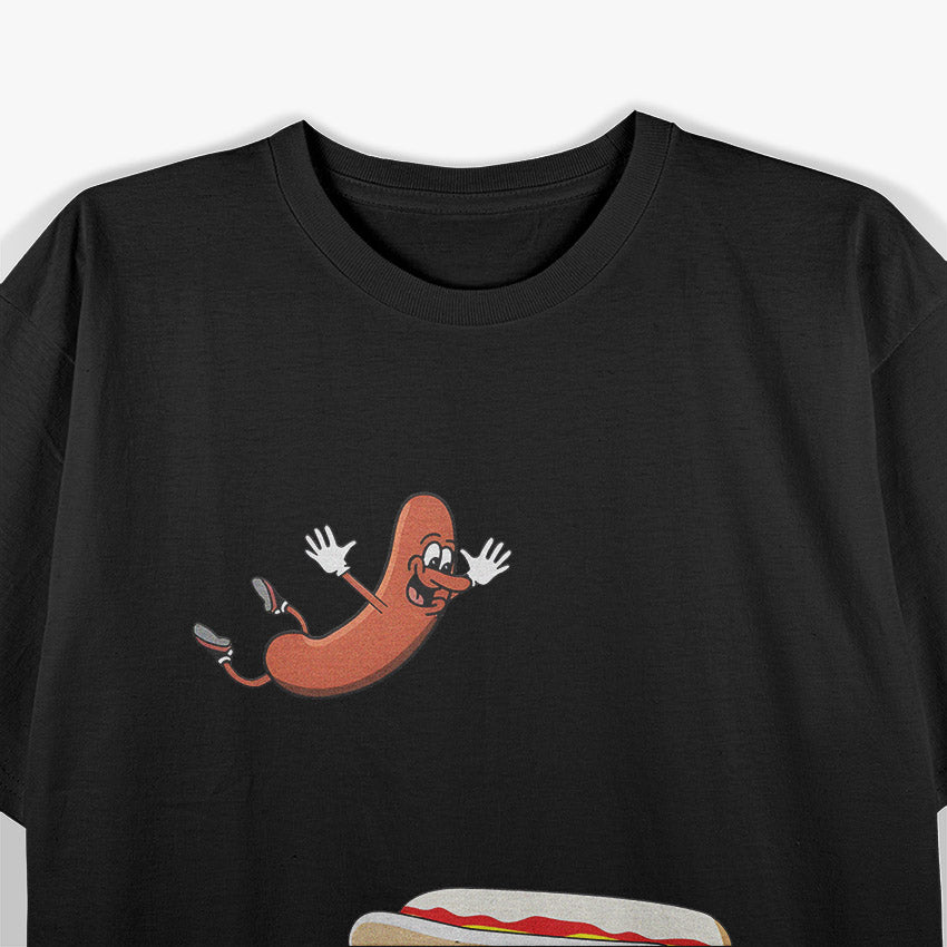 Hot Dog Jumping into a Bun T-Shirt