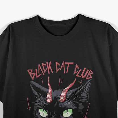 Black Cat Devil Occult T-Shirt