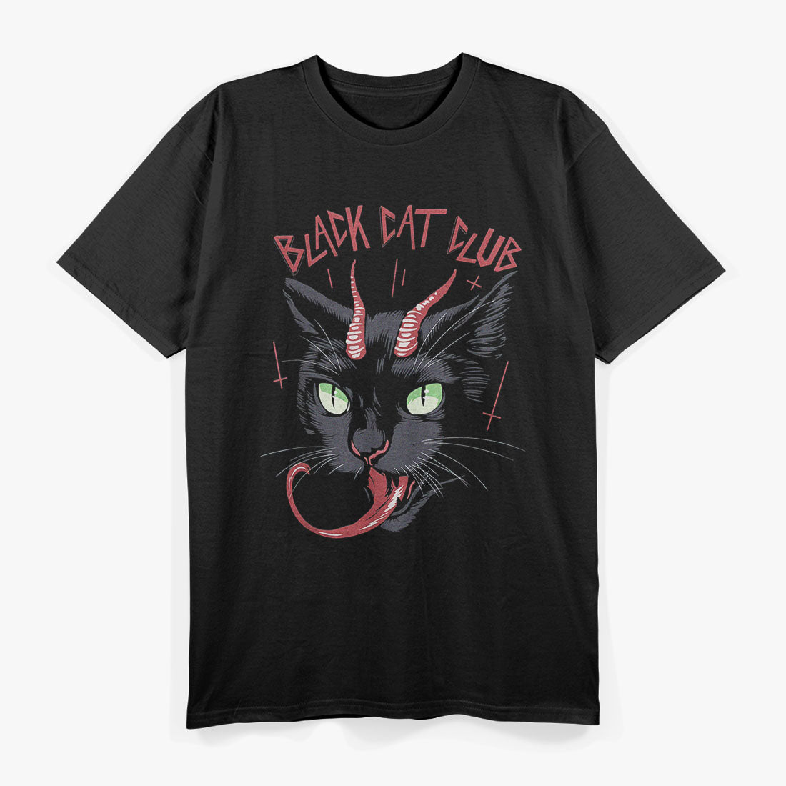 Black Cat Devil Occult T-Shirt