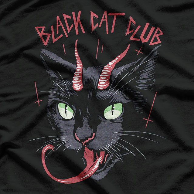 Black Cat Devil Occult T-Shirt