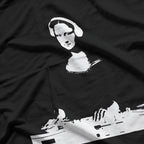 Dj Mona Lisa With Dj Headphone Behind A Dj Table T-Shirt