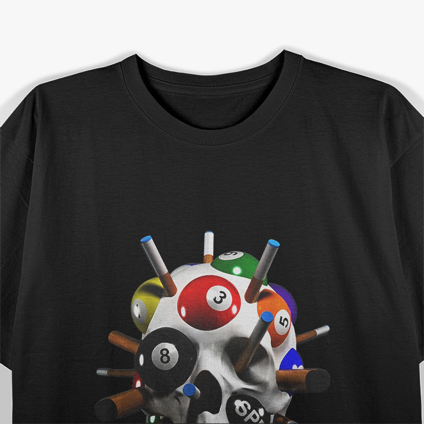 8-Ball Skull Pool – Billiards Players and Pool Enthusiasts T-Shirt