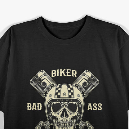 Bad Ass Biker Grandpa Motorcycle Father's Birthday Gift T-Shirt