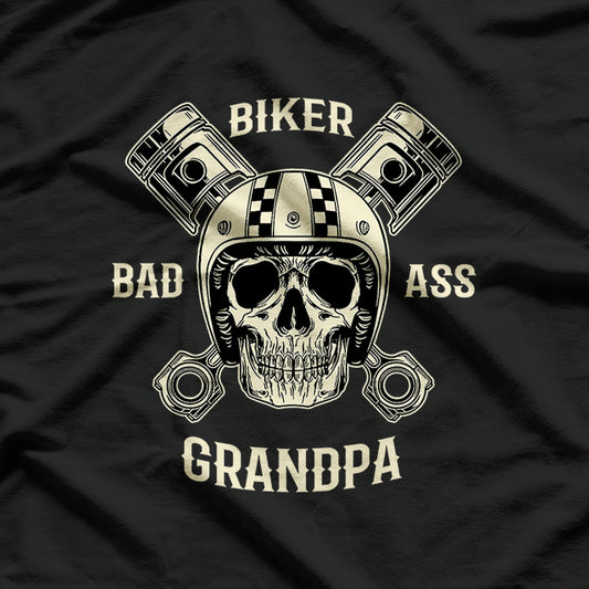 Bad Ass Biker Grandpa Motorcycle Father's Birthday Gift T-Shirt